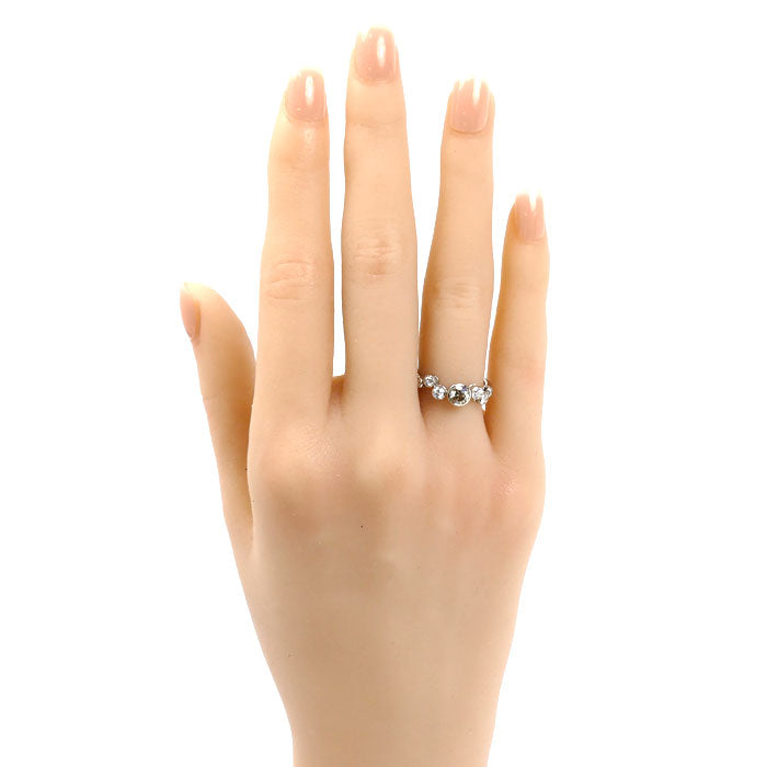 KASHIKEY カシケイ Pt900プラチナ ベゼル リング・指輪 ダイヤモンド0.39ct/0.20ct 8号 3.5g レディース【中古】【美品】