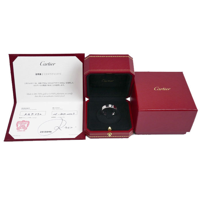 CARTIER カルティエ K18WG ホワイトゴールド ラブリング ハーフダイヤ リング・指輪 B4032563 ダイヤモンド 22.5号 63 10.5g メンズ【中古】【美品】