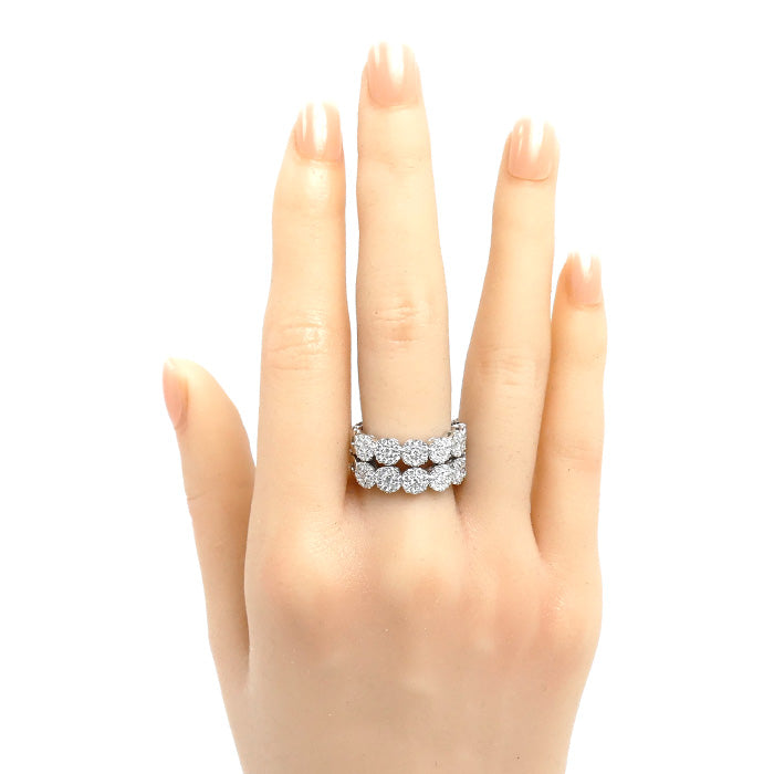 Damiani ダミアーニ K18WG ホワイトゴールド マルゲリータ リング・指輪 ダイヤモンド1.01ct 12.5号 10.6g レディース【中古】【美品】