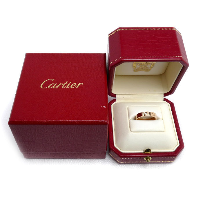 CARTIER カルティエ K18PG ピンクゴールド ミニラブ 1Pダイヤ リング・指輪 B4050751 ダイヤモンド 11号 51 4.4g レディース【中古】【美品】