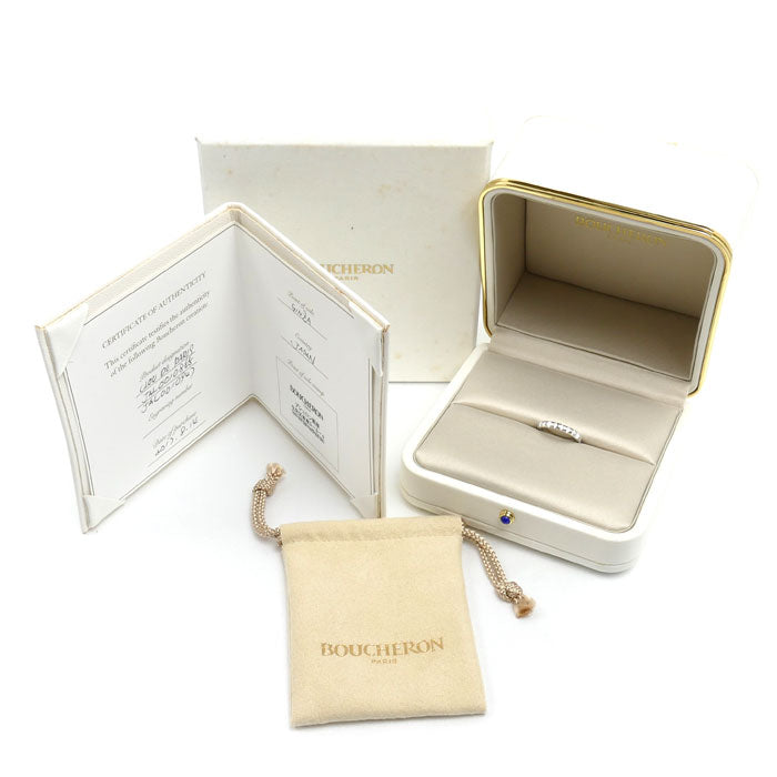 Boucheron ブシュロン Pt950プラチナ キャトル クルドパリ ミディアム リング・指輪 JAL00109 7号 47 4.1g レディース【中古】【美品】