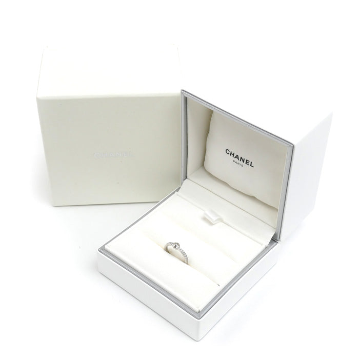 CHANEL シャネル Pt950プラチナ カメリア リング・指輪 J11885 ダイヤモンド 8.5号 49 3.5g レディース【中古】【美品】