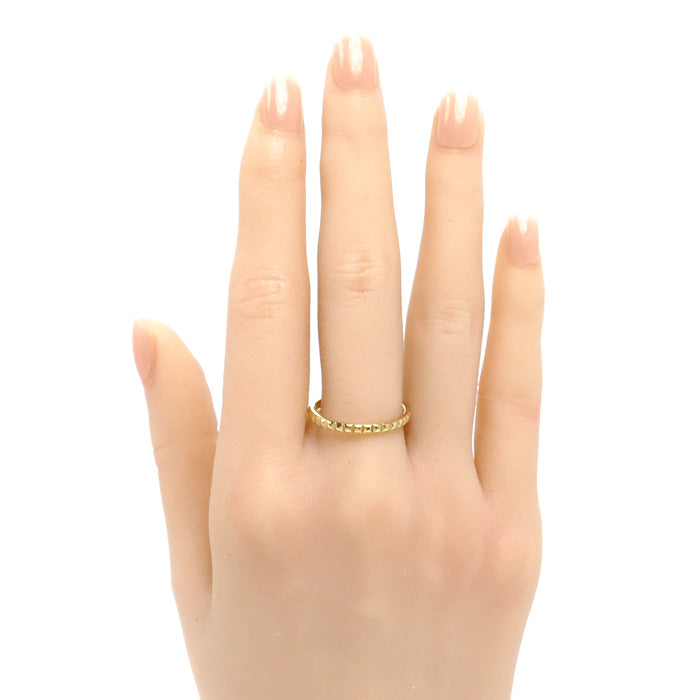 Boucheron ブシュロン K18YG イエローゴールド キャトル クルドパリ スモール リング・指輪 JAL01165 17.5号 58 2.2g メンズ【中古】【美品】