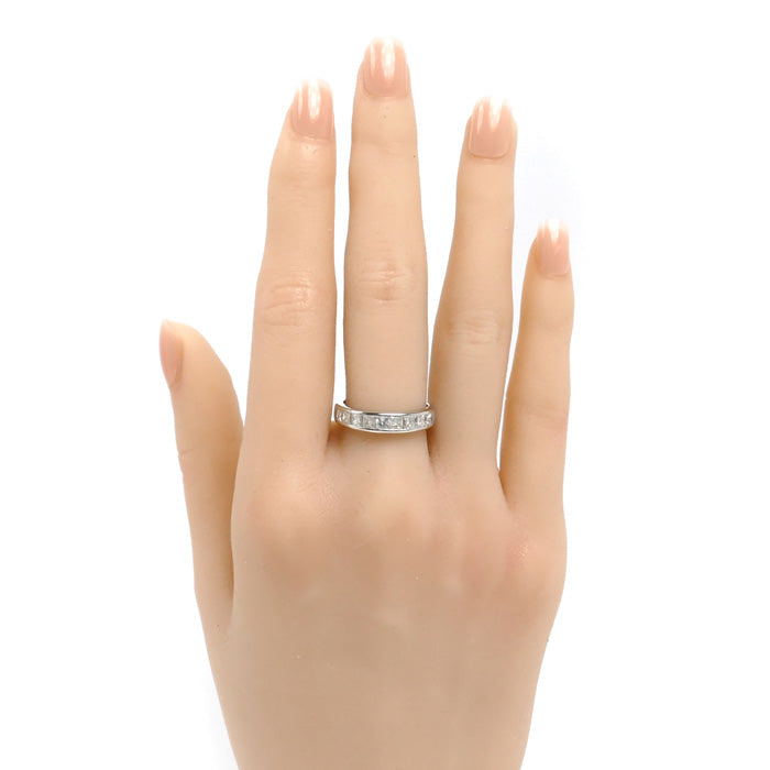 Pt900プラチナ リング・指輪 ダイヤモンド1.01ct 13.5号 5.2g プリンセスカット レディース【中古】