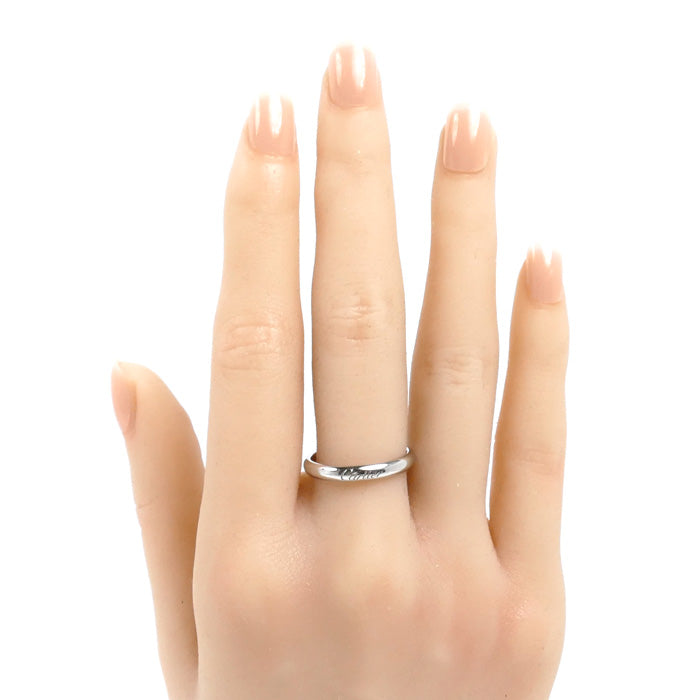 CARTIER カルティエ Pt950プラチナ C ドゥ カルティエ ウェディング リング・指輪 B4232455 15号 55 4.3g レディース【中古】【美品】