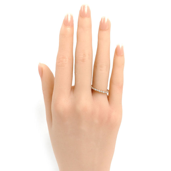 Ponte Vecchio ポンテヴェキオ K18PG ピンクゴールド リング・指輪 ダイヤモンド0.17ct 11号 1.9g レディース【中古】【美品】