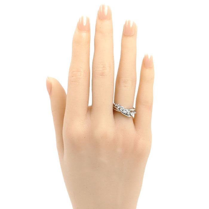 Pt900プラチナ リング・指輪 ダイヤモンド0.50ct 12号 4.8g レディース【中古】
