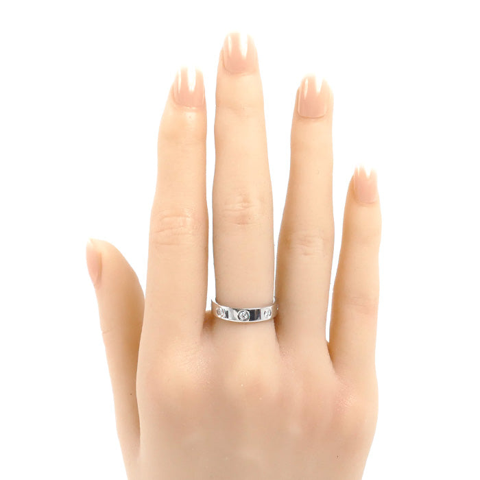 CARTIER カルティエ K18WG ホワイトゴールド ミニラブ フルダイヤ リング・指輪 B4050651 ダイヤモンド 11号 51 4.4g レディース【中古】【美品】