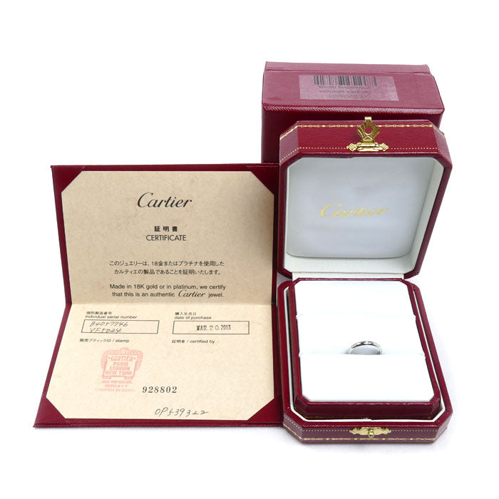 CARTIER カルティエ Pt950プラチナ 1895 ウエディング 1Pダイヤ リング・指輪 B4057746 ダイヤモンド 6号 46 2.7g レディース【中古】【美品】
