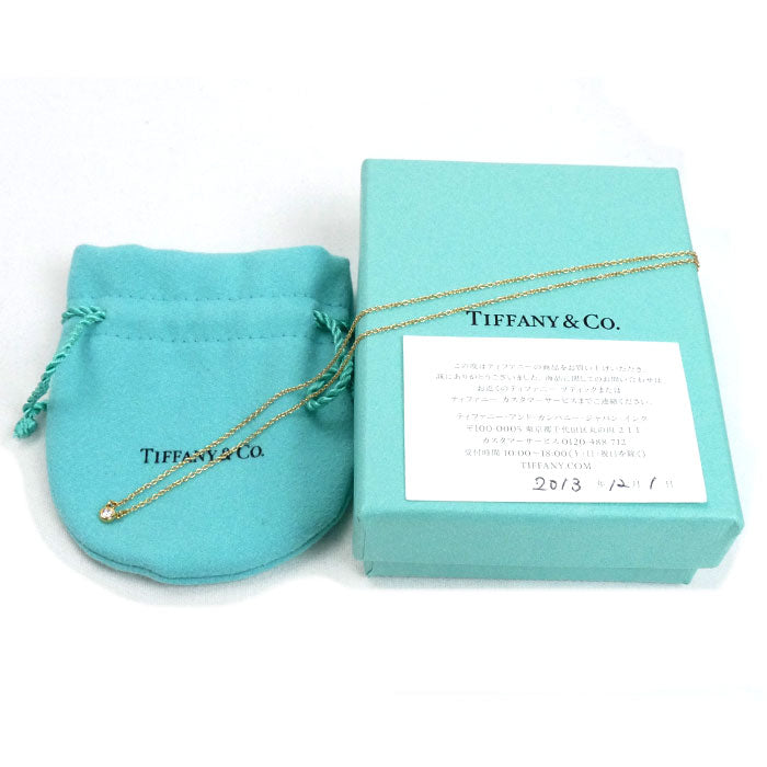 TIFFANY&Co. ティファニー K18PG ピンクゴールド バイザヤード ダイヤ ネックレス 60017911 ダイヤモンド 2.1g 41cm レディース【中古】