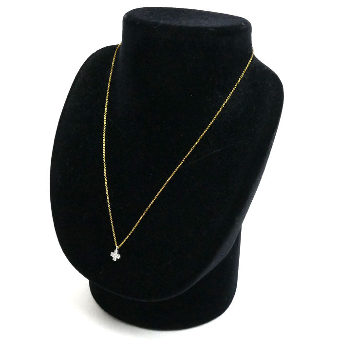 TIFFANY&Co. ティファニー K18YG イエローゴールド Pt950プラチナ クルーシーフォーム ネックレス 2.2g 41cm レディース【中古】