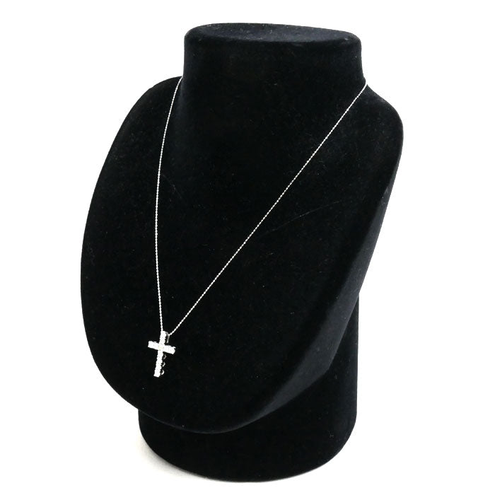 Ponte Vecchio ポンテヴェキオ K18WG ホワイトゴールド クロス ダイヤ ネックレス ダイヤモンド0.7ct 4.3g 40cm レディース【中古】【美品】