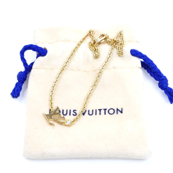 LOUIS VUITTON ルイ・ヴィトン K18YG イエローゴールド ブラスレ イディール ブロッサム ダイヤ ブレスレット Q95561 472005 ダイヤモンド 3.3g 18/19/20cm レディース【中古】