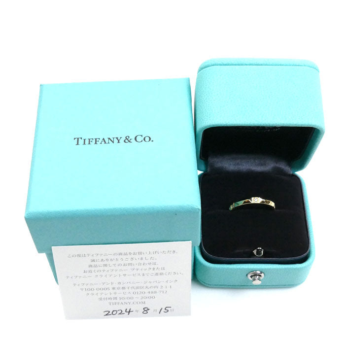 TIFFANY&Co. ティファニー K18YG イエローゴールド Tトゥルーバンド ダイヤ リング・指輪 67134583 ダイヤモンド 7号 2.9g レディース【中古】【美品】