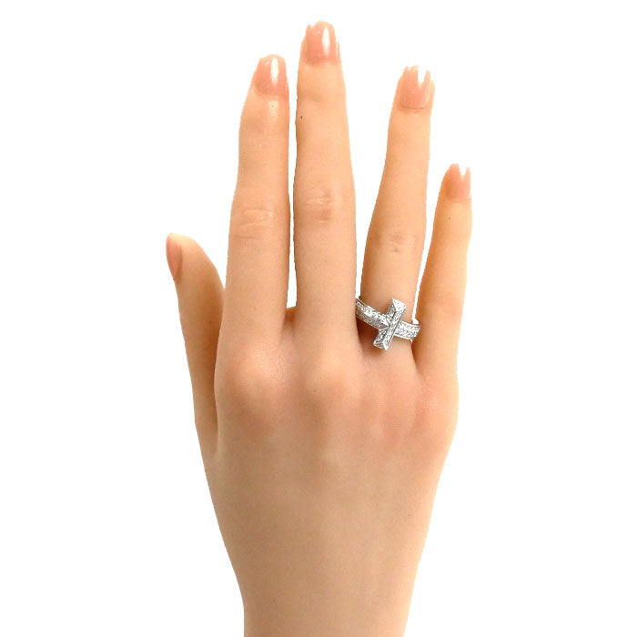 TIFFANY&Co. ティファニー K18WG ホワイトゴールド Tワン ダイヤ リング・指輪 68170036 ダイヤモンド0.54ct 11号 10.2g レディース【中古】【美品】