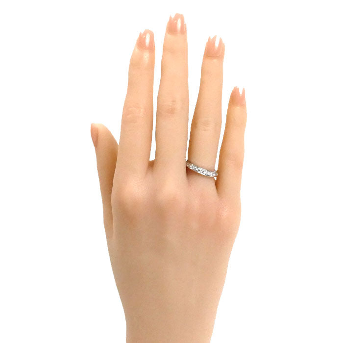 TIFFANY&Co. ティファニー Pt950プラチナ ノヴォ ハーフサークル ダイヤ リング・指輪 ダイヤモンド 10号 3.9g レディース【中古】