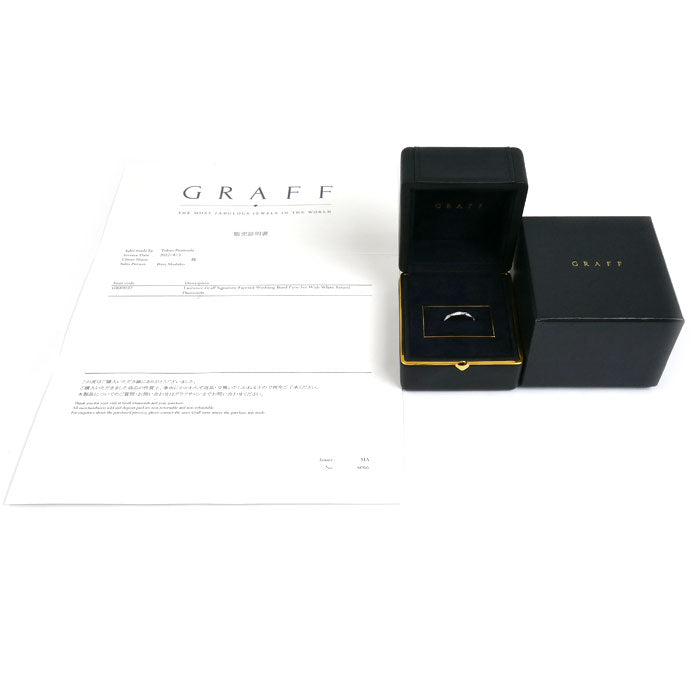 GRAFF グラフ K18WG ホワイトゴールド ローレンスグラフ シグネチャー リング・指輪 RGR445 ダイヤモンド 9.5号 2.5g レディース【中古】【美品】