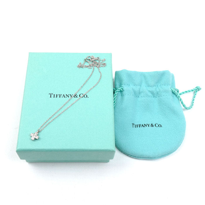 TIFFANY&Co. ティファニー Pt950プラチナ クルーシーフォーム ネックレス ダイヤモンド 2.6g 42cm レディース【中古】【美品】