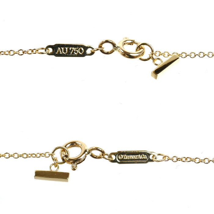 TIFFANY&Co. ティファニー K18YG イエローゴールド Tスマイル スモール ネックレス 60011679 2.9g 46cm レディース【中古】【美品】