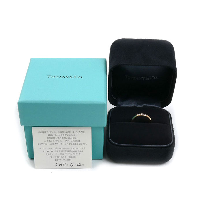 TIFFANY&Co. ティファニー K18PG ピンクゴールド スタッキングバンド 3Pダイヤ リング・指輪 ダイヤモンド 5号 3.4g レディース【中古】【美品】