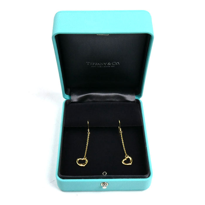 TIFFANY&Co. ティファニー K18YG イエローゴールド オープンハート ピアス 74237150 2.9g レディース【中古】【美品】