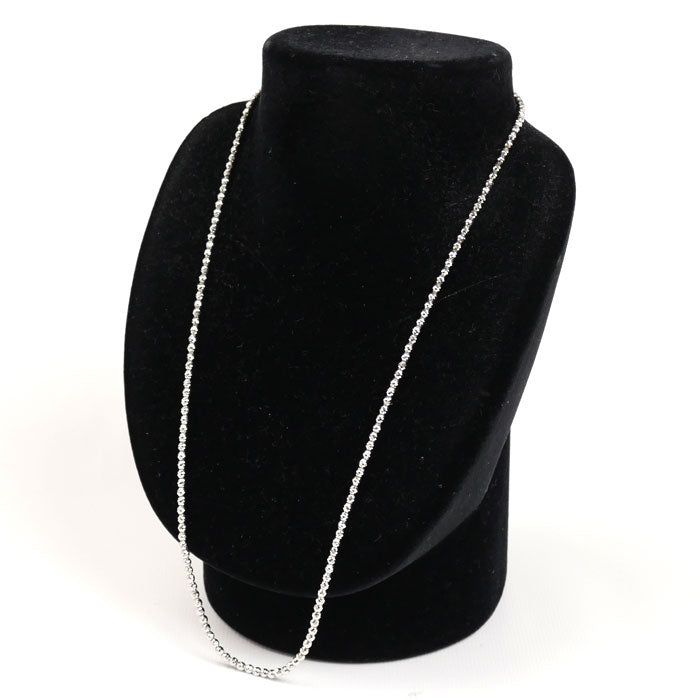 Pt850プラチナ ミラーボールチェーン ネックレス 14.0g 54cm レディース【中古】