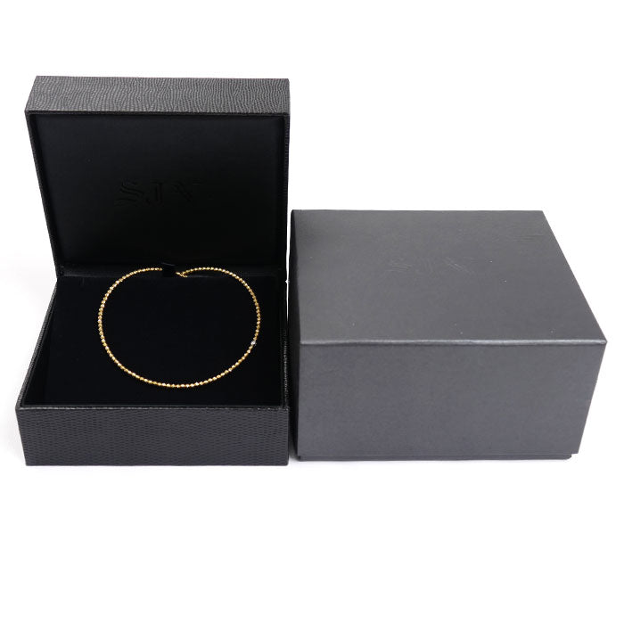 SJX K18YG/Pt950 ゴールド グリッター ネックレス S ネックレス 5ZN0023 ダイヤモンド0.04ct 8.4g 45cm ユニセックス【中古】