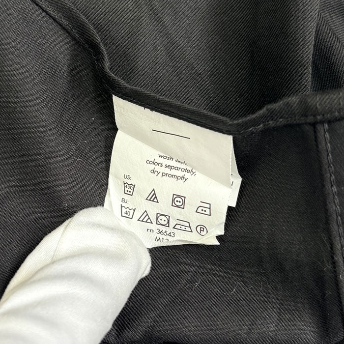 Calvin Klein インフィニティ ノン アイロン 長袖シャツ ブラック メンズ【中古】