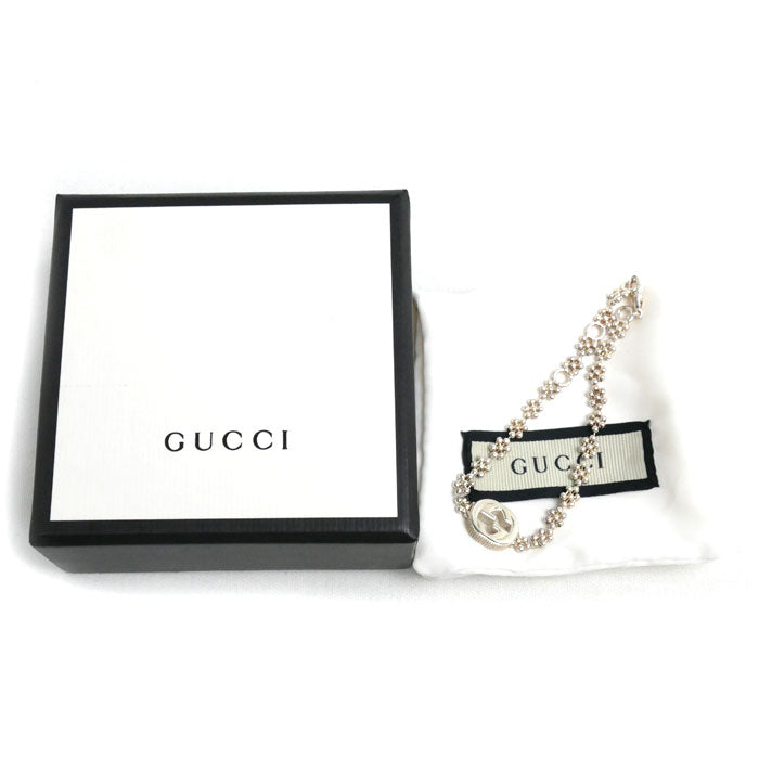 GUCCI グッチ シルバー925 インターロッキングG ブレスレット 481687 J8400 8106 6.6g 15.5/17/18.5cm レディース【中古】