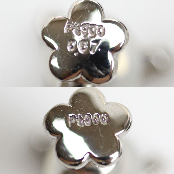 小寺智子 Pt900プラチナ イヤリング ダイヤモンド0.67ct 10.8g プッシュ式 レディース【中古】