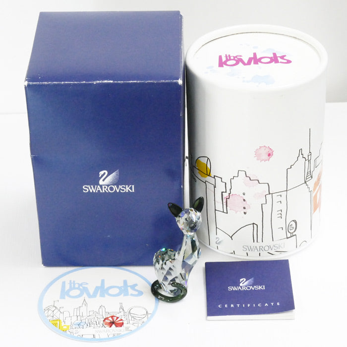 SWAROVSKI スワロフスキー ハウスオブキャット イネス オブジェ クリア 995008 猫 訳あり品【中古】