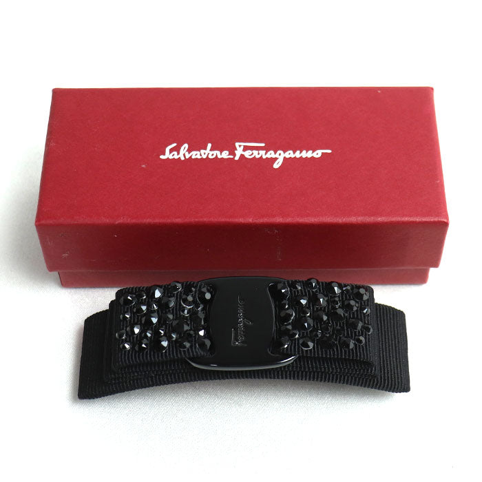 Salvatore Ferragamo サルヴァトーレフェラガモ ヴァラ リボン バレッタ 341693 488214 レディース【中古】【美品】
