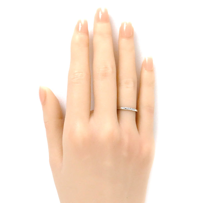 TIFFANY&Co. ティファニー Pt950プラチナ フォーエバー ウェディング バンド リング・指輪 ダイヤモンド 6.5号 3.1g レディース【中古】