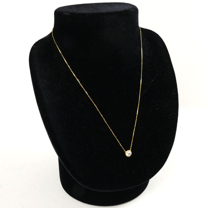 AHKAH アーカー K18YG イエローゴールド ヴィヴィアンローズ ネックレス VC0530010100 ダイヤモンド0.2ct 1.5g 37/40cm レディース【中古】