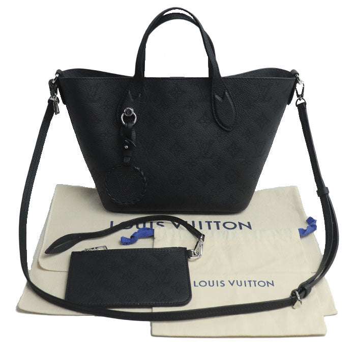 LOUIS VUITTON ルイ・ヴィトン ブロッサム PM 2Wayショルダーバッグ モノグラムマヒナ ブラック M21848 IC レディース【中古】【美品】