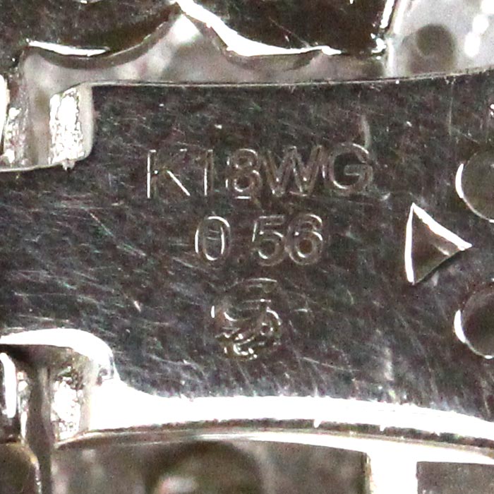 ゆきざき K18WG ホワイトゴールド ダブルトップ ペンダントトップ W50121.12.9.5 ダイヤモンド0.56ct 6.1g ユニセックス【中古】