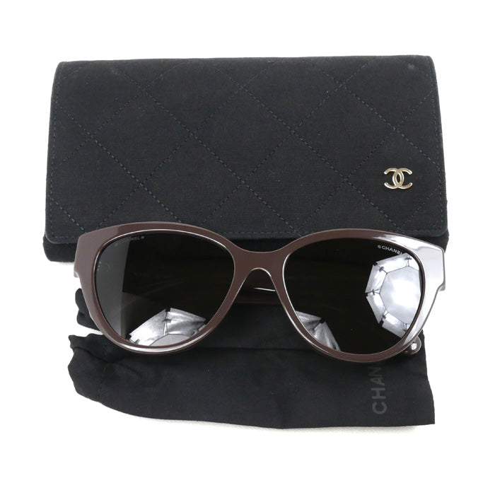CHANEL シャネル サングラス ブラウン ブラック 5477-A C.1704/3 レディース 56□18 140 3N【中古】
