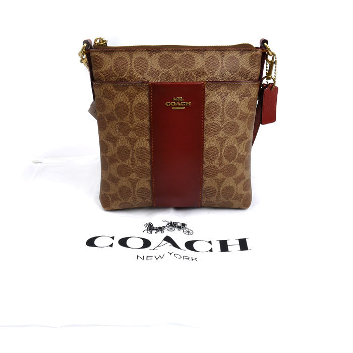 COACH コーチ キット メッセンジャー クロスボディ ショルダーバッグ ブラウン 41321 レディース【中古】【極美品】