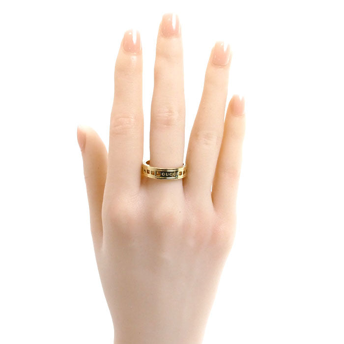GUCCI グッチ K18YG イエローゴールド スクロール リング・指輪 18号 6.7g メンズ【中古】