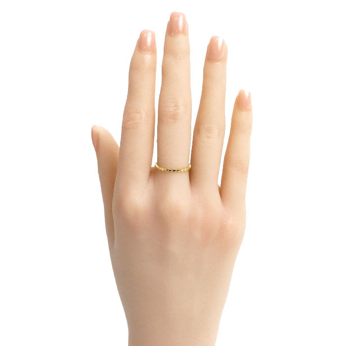 AHKAH アーカー K18YG イエローゴールド アンハートエタニティ リング・指輪 AB0884010200 11号 1.0g レディース【中古】