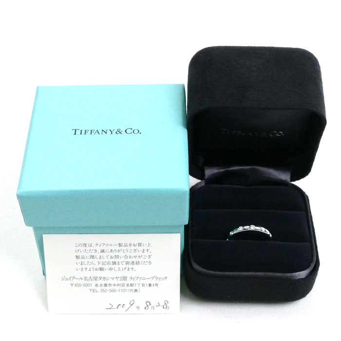 TIFFANY&Co. ティファニー Pt950プラチナ ビゼット 12Pダイヤ リング・指輪 ダイヤモンド 9号 5g レディース【中古】【美品】