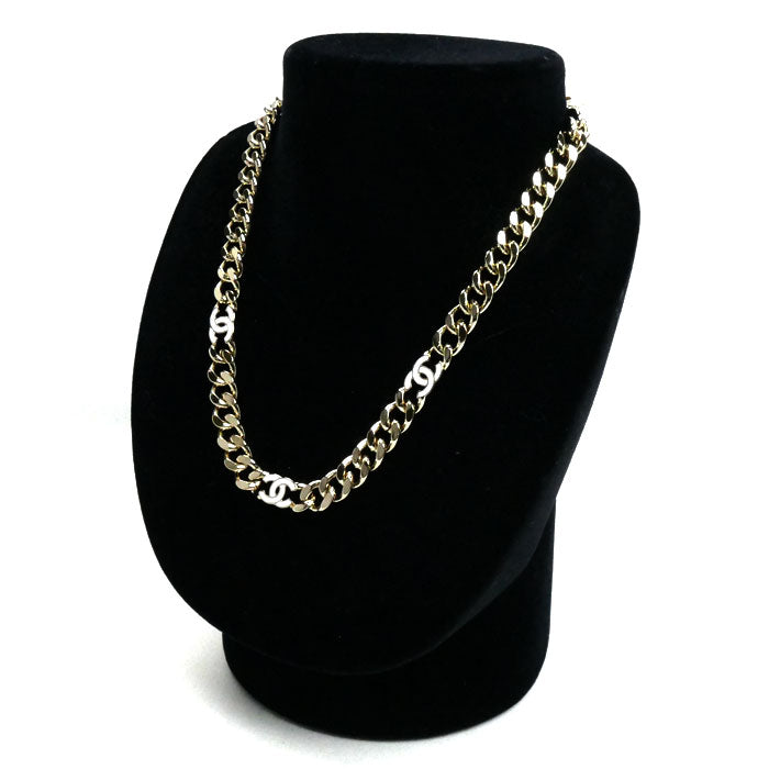 CHANEL シャネル メタル ココマーク チョーカー ネックレス AB8298 58.2g 32~41cm レディース【中古】【美品】