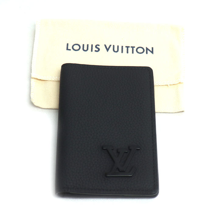 LOUIS VUITTON ルイ・ヴィトン オーガナイザー・ドゥ ポッシュ カードケース LV アエログラム ブラック M69979 IC メンズ【中古】