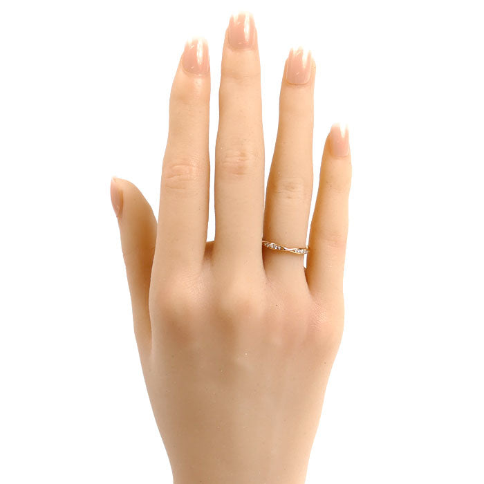 CHANEL シャネル K18PG ピンクゴールド カメリア リング・指輪 J10836 ダイヤモンド 8号 48 2.4g レディース【中古】【美品】