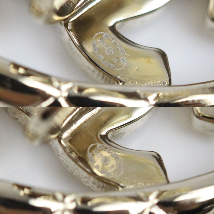 CHANEL シャネル GP ラインストーン ハート イヤリング レディース【中古】【美品】