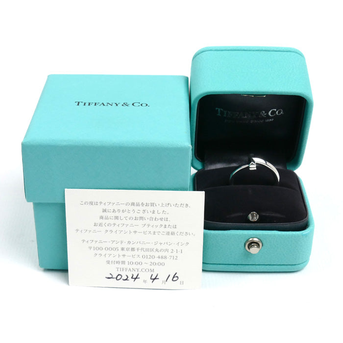 TIFFANY&Co. ティファニー K18WG ホワイトゴールド Tワン リング・指輪 69278159 9号 4.3g レディース【中古】【美品】