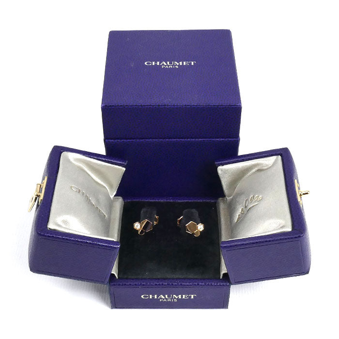 Chaumet ショーメ K18PG ピンクゴールド ビー ドゥ ショーメ ピアス 083985 ダイヤモンド 3.3g レディース【中古】