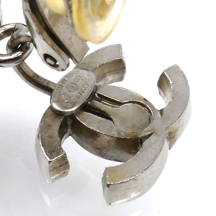 CHANEL シャネル メタル ココマーク ハート ラインストーン イヤリング 13.0g レディース【中古】