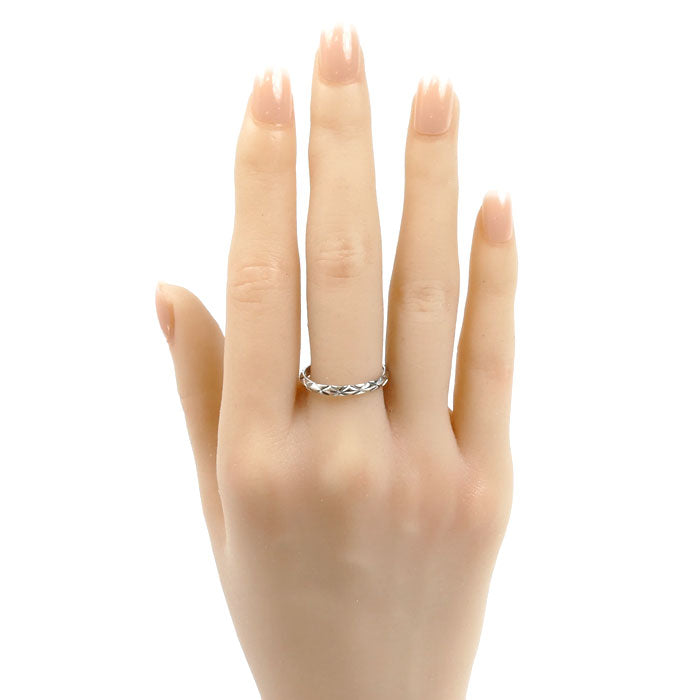 CHANEL シャネル Pt950プラチナ マトラッセ リング・指輪 15.5号 56 2.9g レディース【中古】【美品】