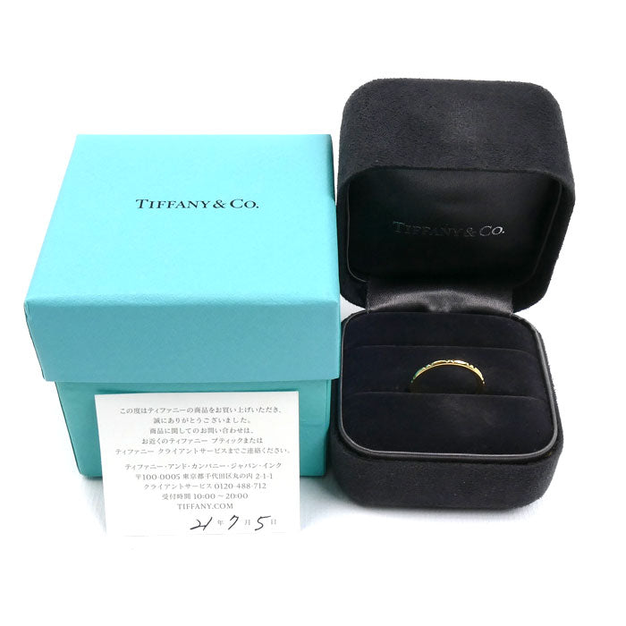TIFFANY&Co. ティファニー K18YG イエローゴールド Tトゥルー バンド リング・指輪 9号 1.8g レディース【中古】